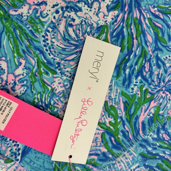 Lilly Pulitzer Zadora High Rise Skort Women's M Las Olas Aqua UPF 50 NWT Blue - Picture 6 of 12